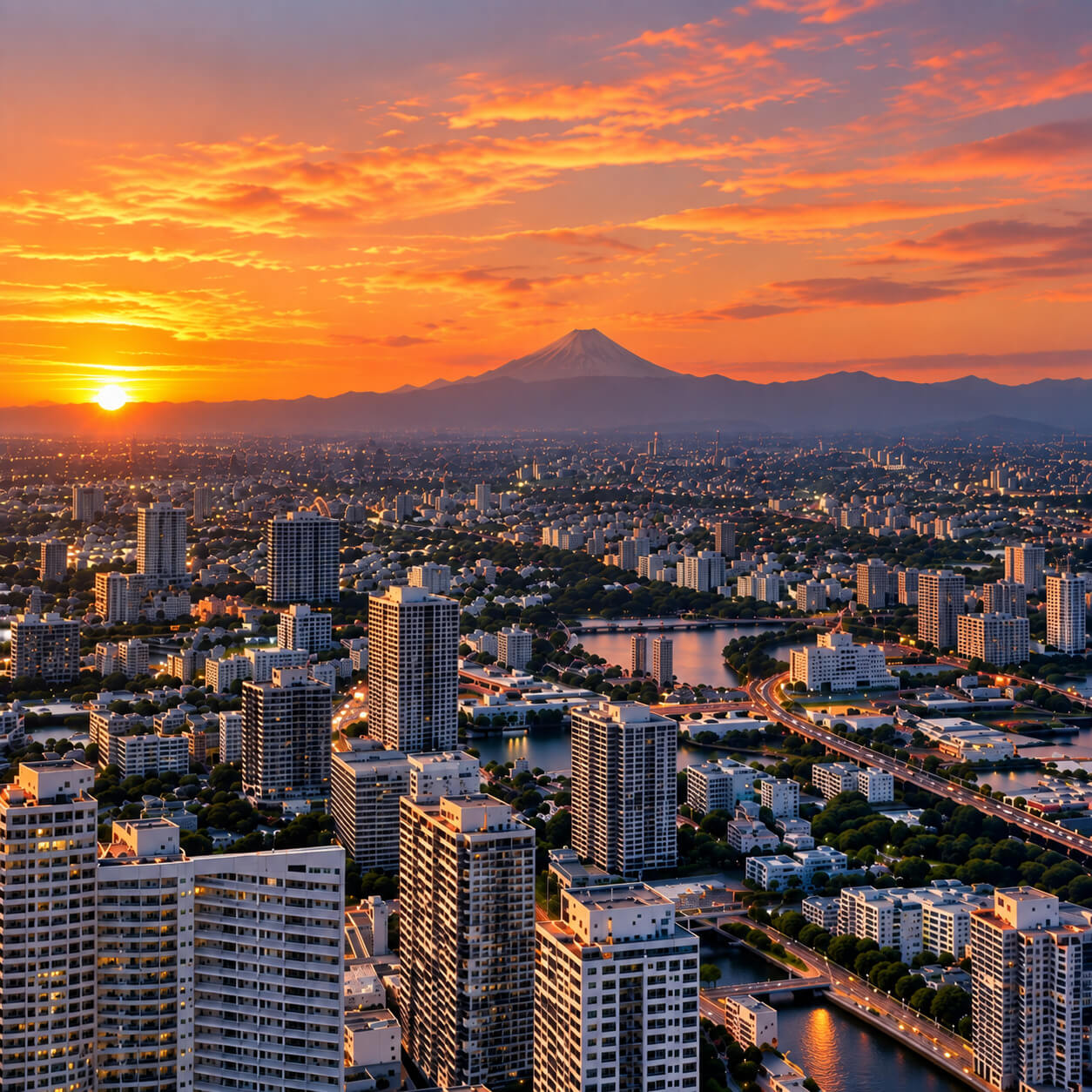 夕方の景色 ダミー画像